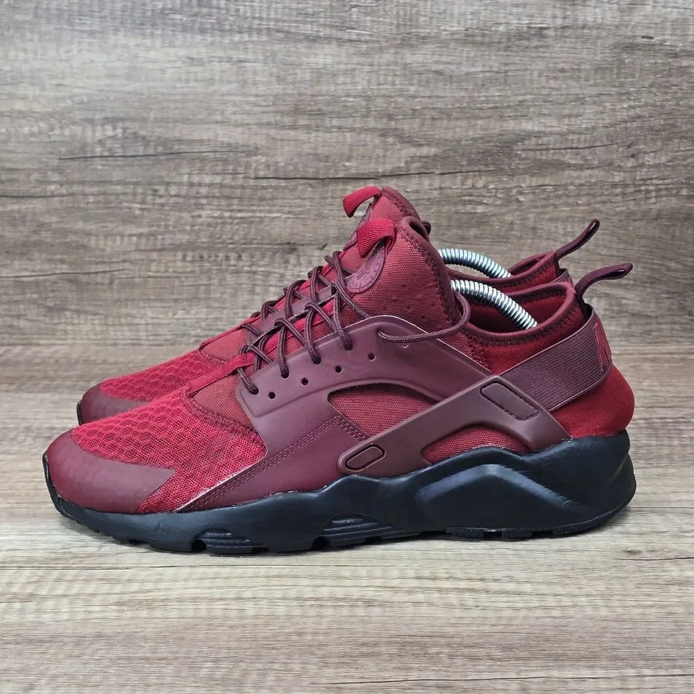 Nike Air Huarache Run Ultra Men's Size 9.5 Tough Red Black Sneakers 819685-604